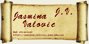 Jasmina Valović vizit kartica